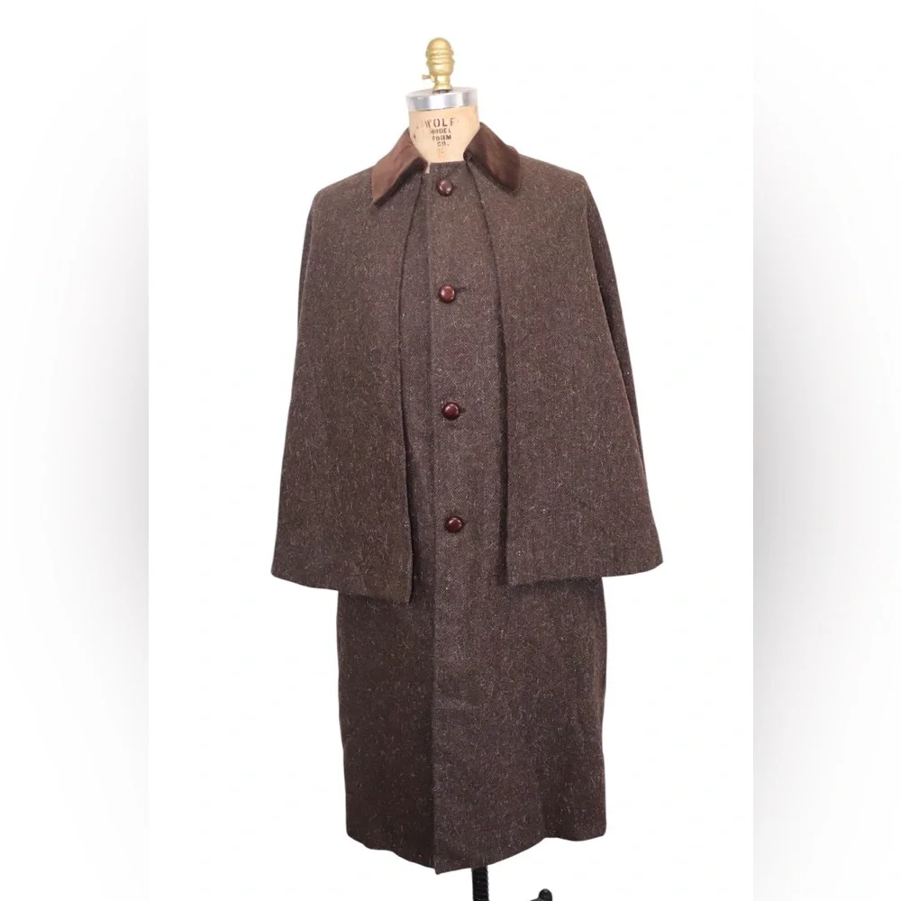 Vintage Bespoke Gentleman's Inverness Cape or Ulster Cape by Connock & Lockie - Picture 2 of 16